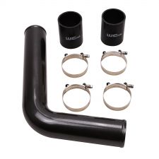 WCFab 2003-2007 5.9L Cummins Driver Side 3 Inch Replacement Intercooler Pipe Grey Two Stage Powder Coating - WCF100359-GRY - Wehrli Custom Fabrication