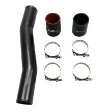 WCFab 2003-2007 5.9L Cummins Passenger Side 3 Inch Replacement Intercooler Pipe Red Two Stage Powder Coating - WCF100544-RED - Wehrli Custom Fabrication