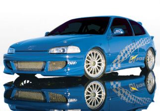 1992-1995 Honda Civic 3dr BigMouth w RS Style Wings West Body Kit - WW-890352
