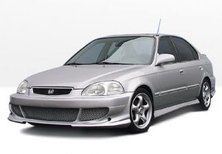 1996-1998 Honda Civic 2dr BigMouth Style Wings West Body Kit - WW-890317