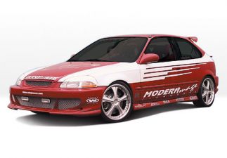 1996-1998 Honda Civic 3dr BigMouth Style Wings West Body Kit - WW-890319