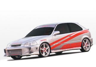 1996-1998 Honda Civic 3dr Aggressor Style Wings West Body Kit - WW-890463