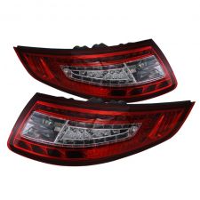 2005-2008 Porsche 911 Red/Clear LED Tail Lights - ALT-ON-P99705-LED-RC