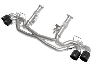 2020-2022 Chevrolet Corvette C8 aFe MACH Force-Xp 304 Stainless Steel Cat-Back Exhaust Black - 49-34124NM-B