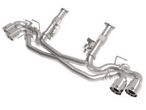 2020-2022 Chevrolet Corvette C8 aFe MACH Force-Xp 304 Stainless Steel Cat-Back Exhaust Polished - 49-34124NM-P