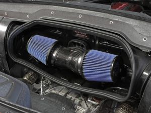2020-2022 Chevrolet Corvette C8 aFe Track Series Carbon Fiber Cold Air Intake System With Pro 5R Filters - 57-10013R