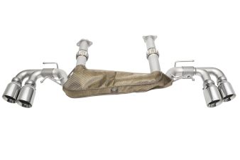 2020-2023 Chevrolet C8 Corvette SOUL Performance Rear Exhaust - 4in Straight Cut Tips - Polished Chrome