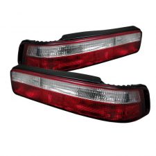 1990-1993 Acura Integra 2DR Red/Clear Euro Style Tail Lights - 111-AI90-RC