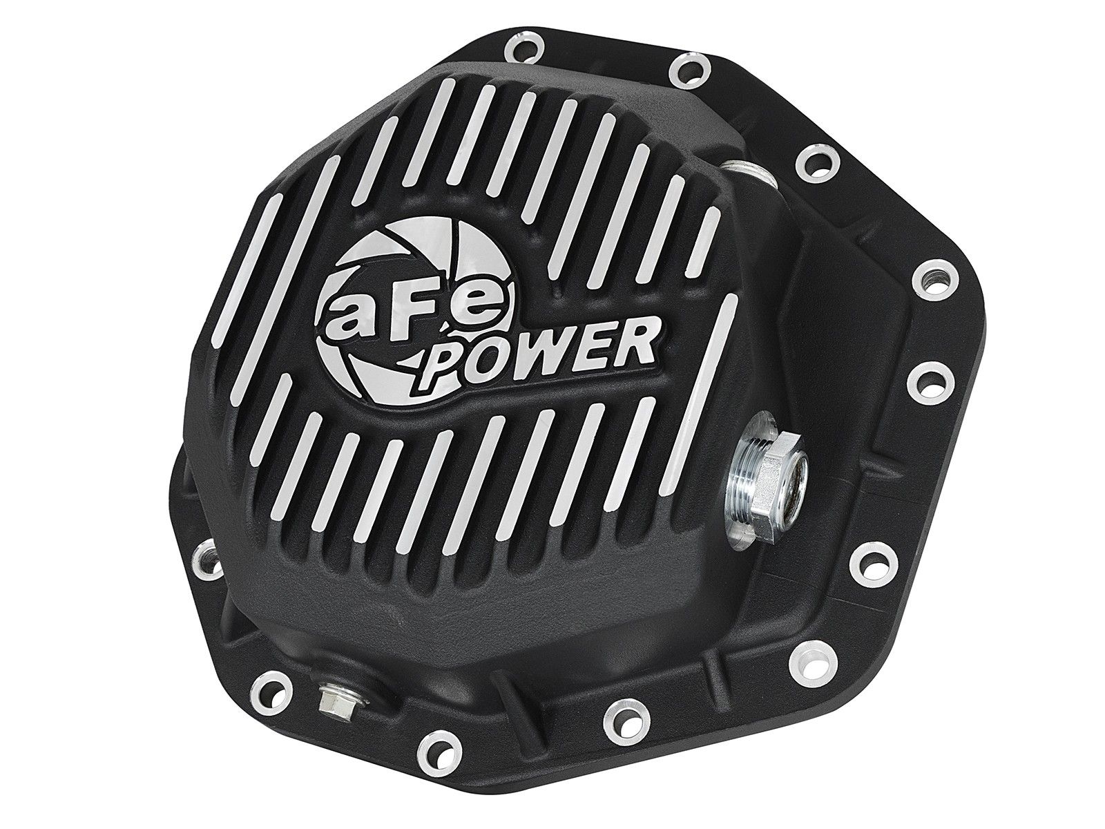 2017-2019 Ford F-350 Super Duty Turbo Diesel V8 6.7L Rear Differential Cover Machined Fins Pro Series - 46-70352