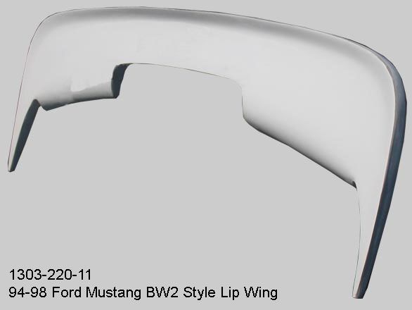 1994-1998 Ford Mustang 2DR SIN Fiberglass Rear Spoiler Wing