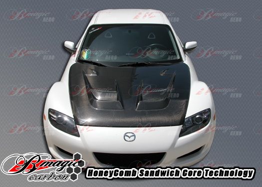 2004-2008 Mazda RX-8 Raiden Carbon Fiber Hood