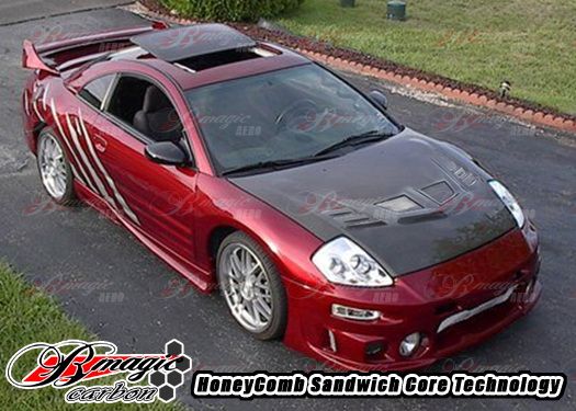 2000-2005 Mitsubishi Eclipse R1 Carbon Fiber Hood