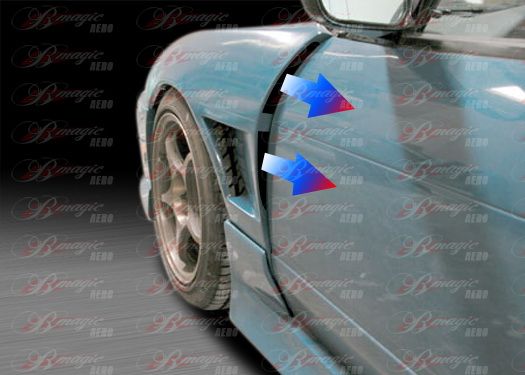 1988-1993 Nissan Silvia S13 D2 30mm Wide Fiberglass Fenders