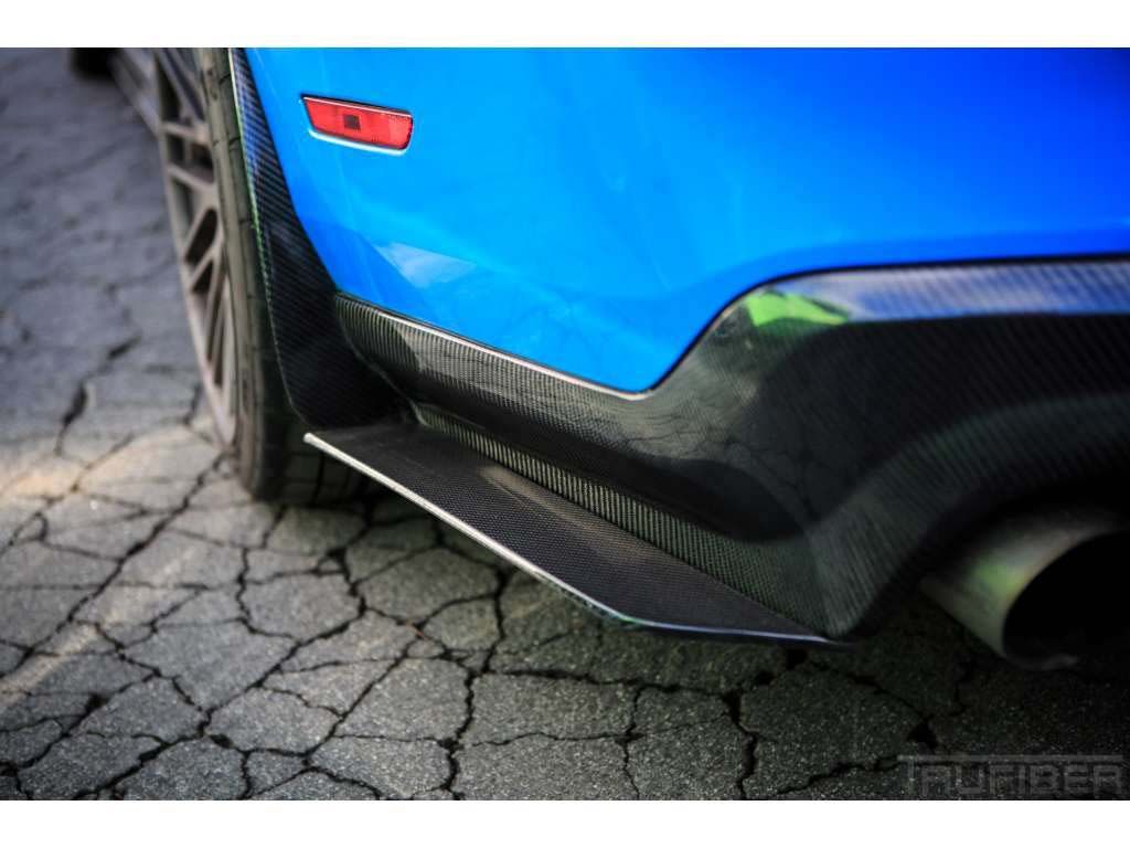 2010-2012 Ford Mustang V6/GT/GT500 Carbon Fiber Rear Diffuser Splitters ...