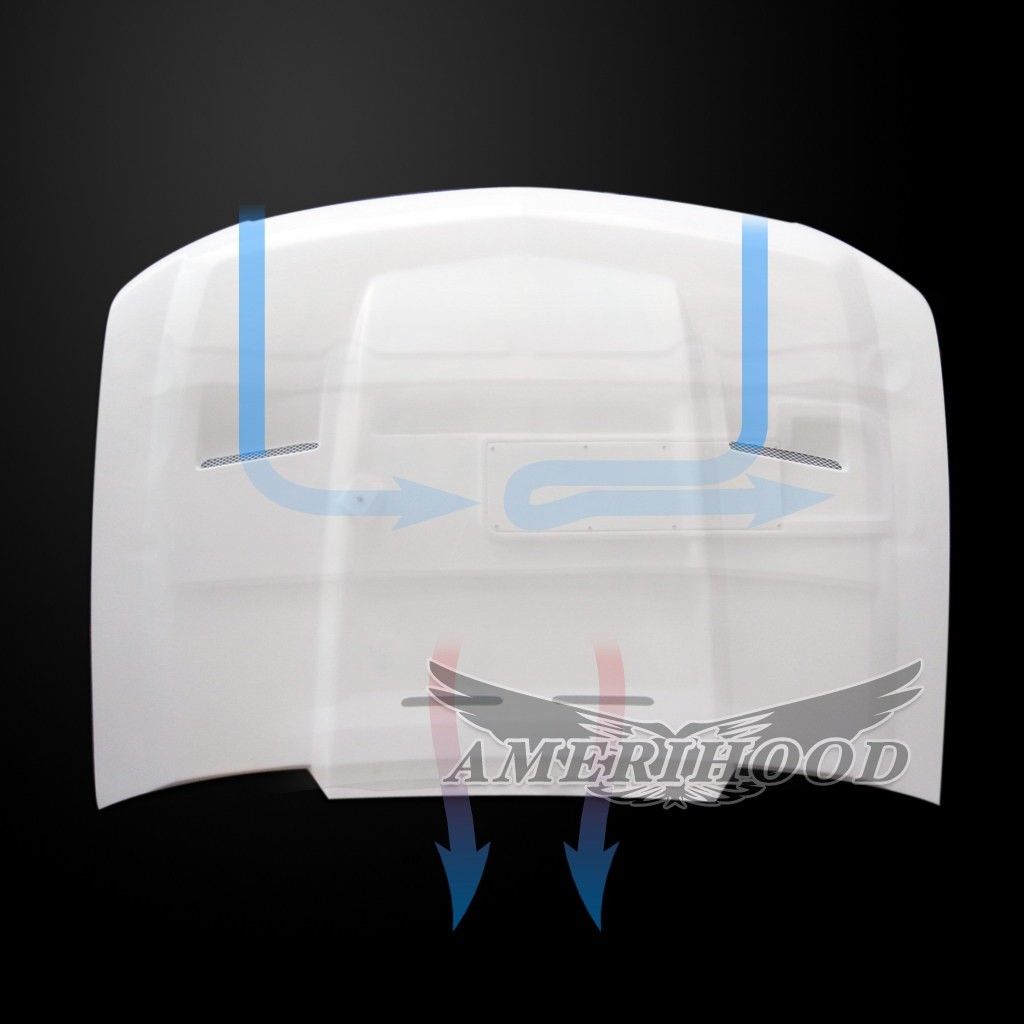 20072014 Chevy Tahoe Amerihood Cowl DualFunctional Ram Air Fiberglass Hood AMHCT07AHCWLFHW