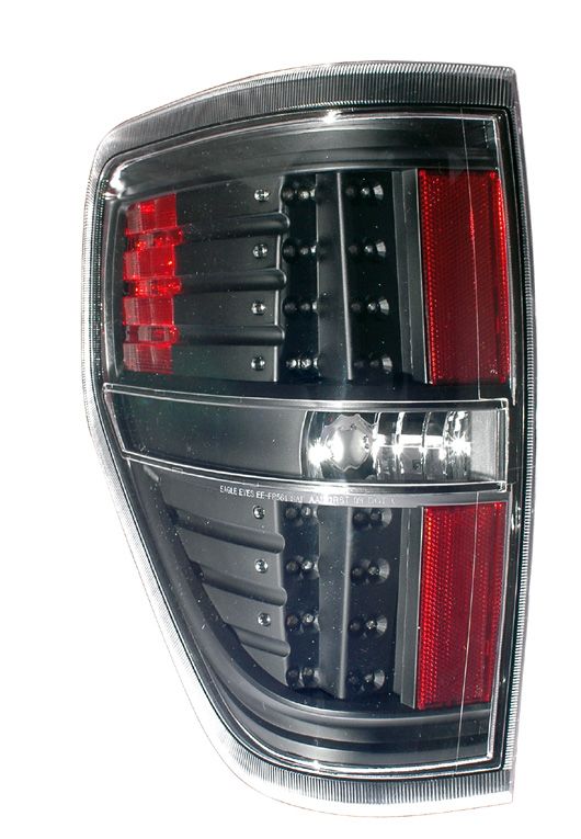 2009-2013 Ford F-150 LED Tail Lights - Black - 03-FF09TLEDJM