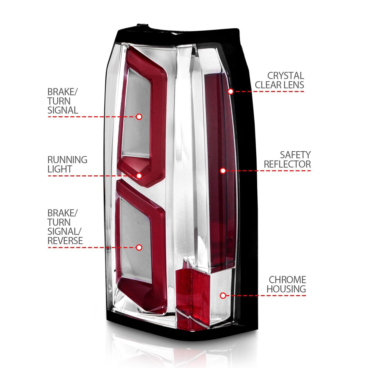 ANZO LED Taillights Smoke | Chevrolet Suburban/Tahoe (15-17) (311279) main image 0