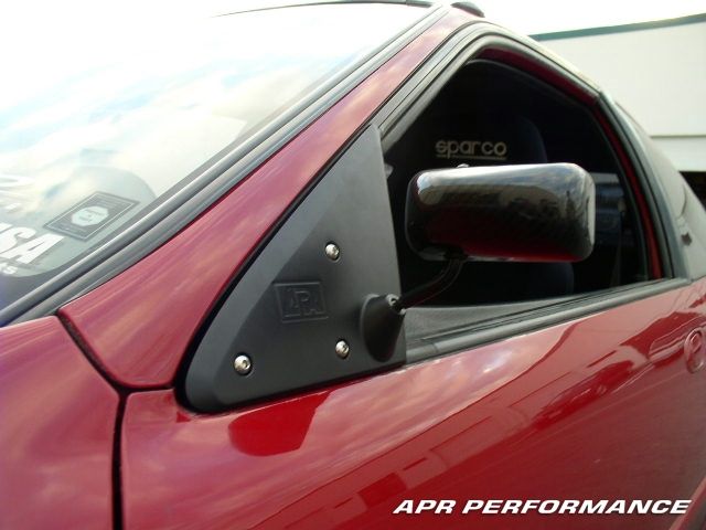 1992-1995 Honda Civic 2DR/HB APR Formula 3 Carbon Fiber Mirror - Black