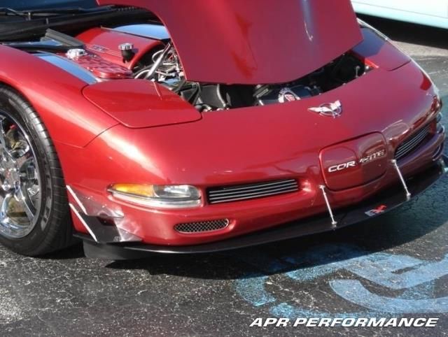 1997-2004 Chevy Corvette C5 APR Carbon Fiber Front Splitter With Rods