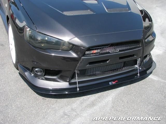 2008-2013 Mitsubishi Lancer GTS APR Carbon Fiber Front Splitter With Rods