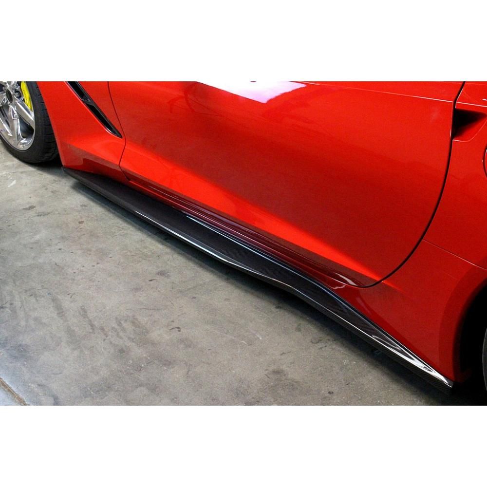 2014-2016 Chevy Corvette C7 APR Carbon Fiber Side Splitters/Rocker Extensions