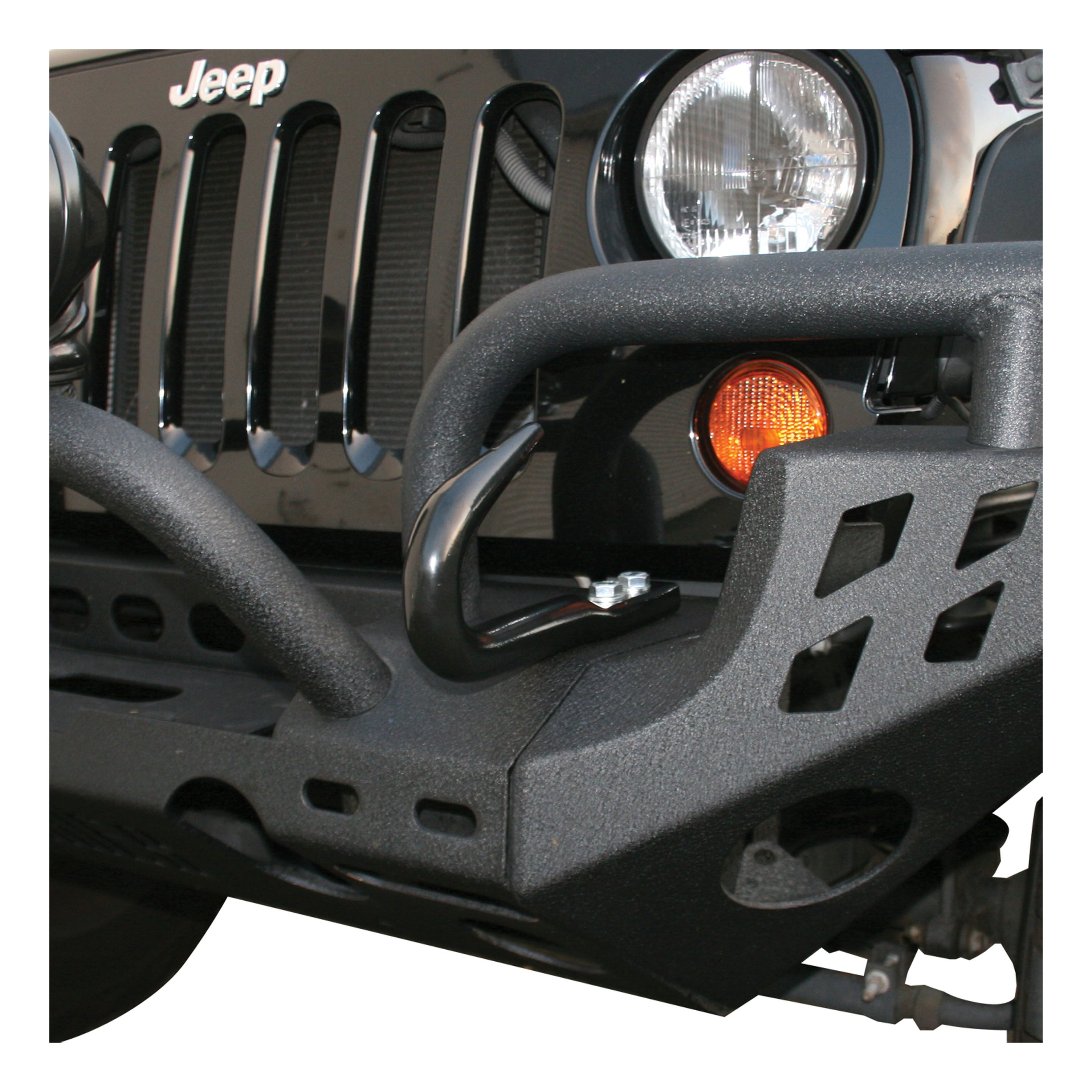 20052017 Jeep Wrangler Aries Black Tow Hook Unlimited Rubicon 15600TW