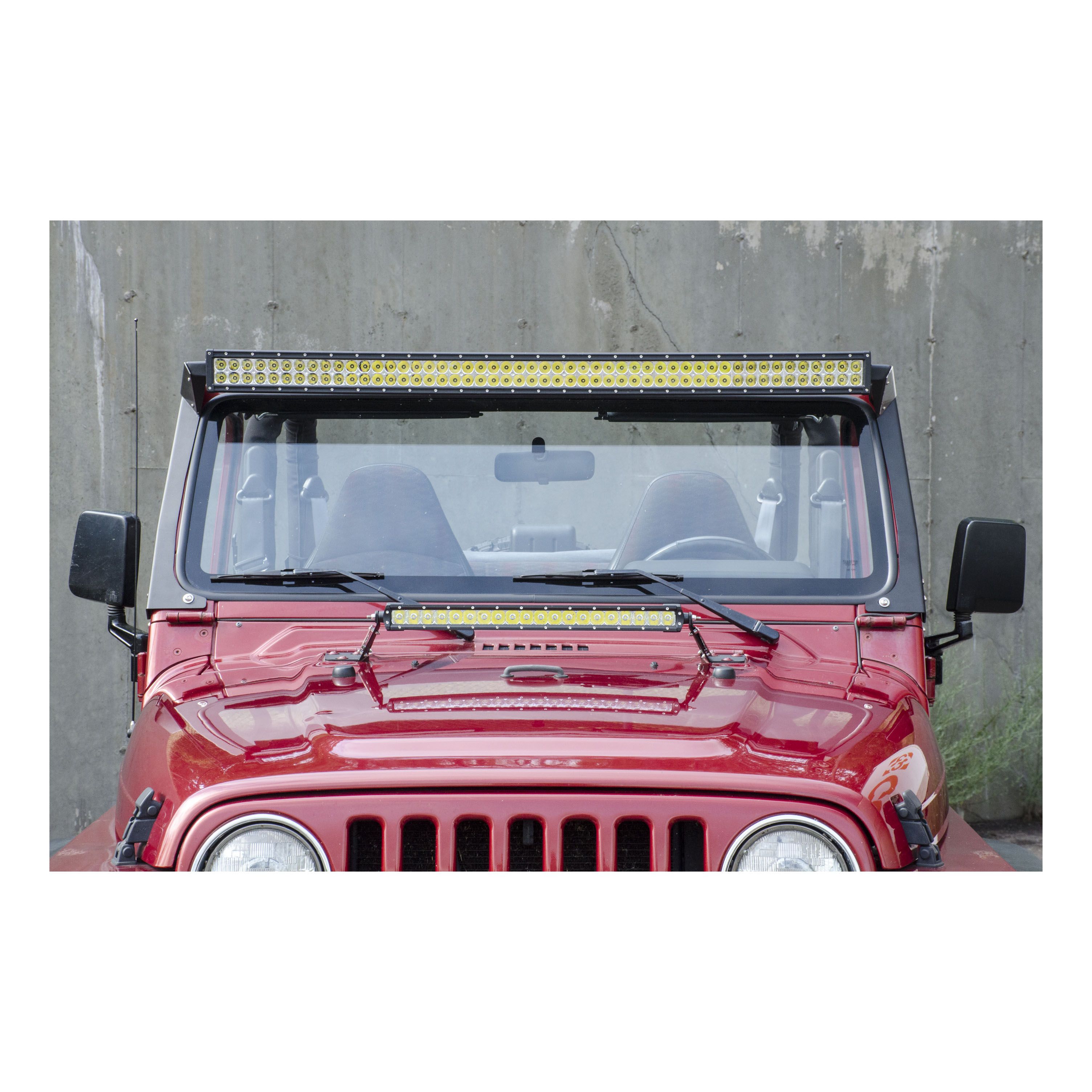 1997-2001 Jeep Wrangler Aries Black Roof Light Mounting Brackets Sahara/SE/SPORT