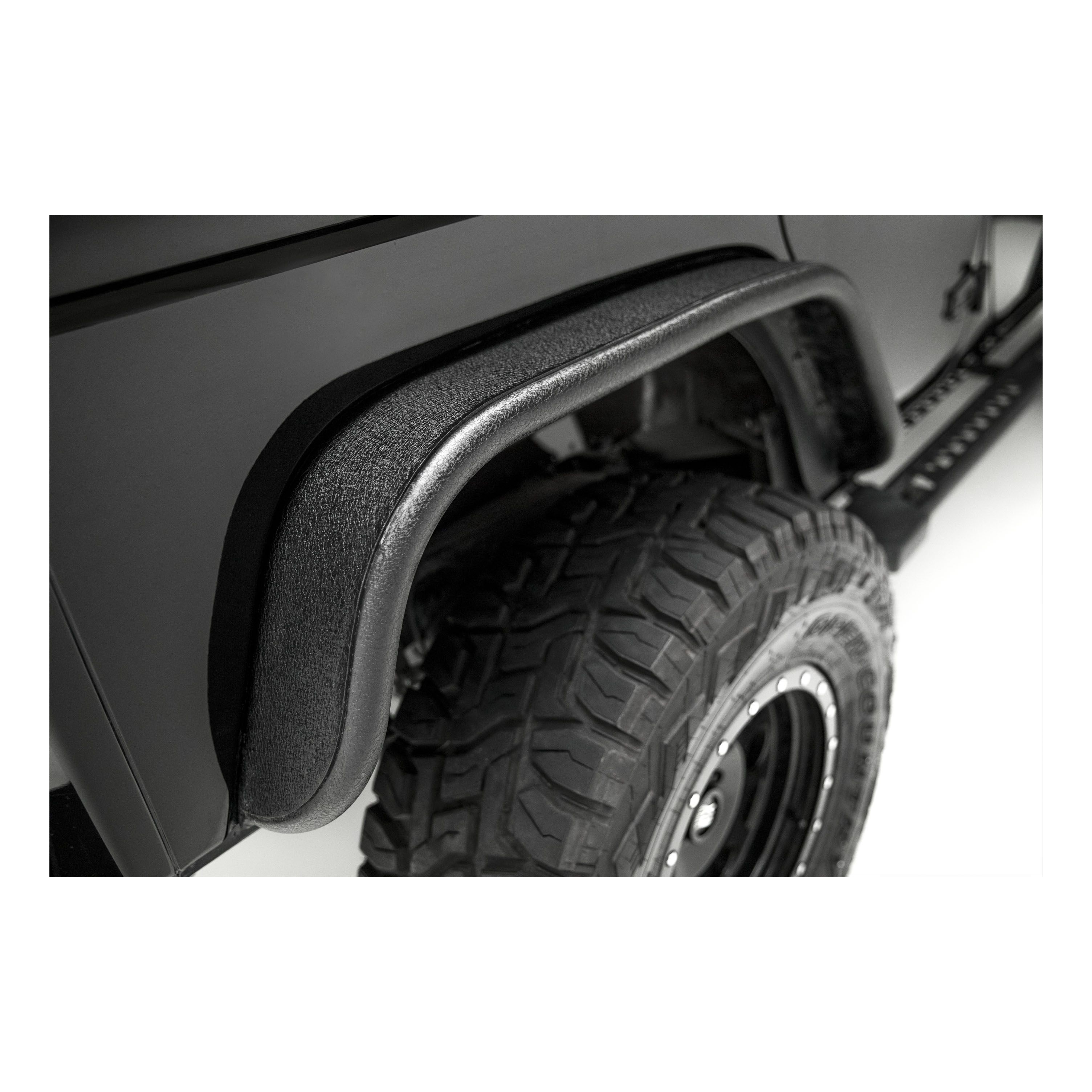 20072017 Jeep Wrangler Aries Black Rear Fender Flares Unlimited Sahara