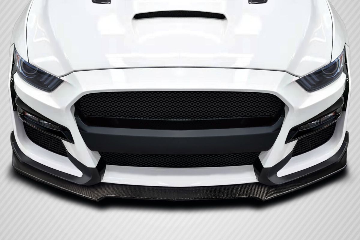 20152017 Ford Mustang Carbon Fiber GT500 Look Front Lip Spoiler Air
