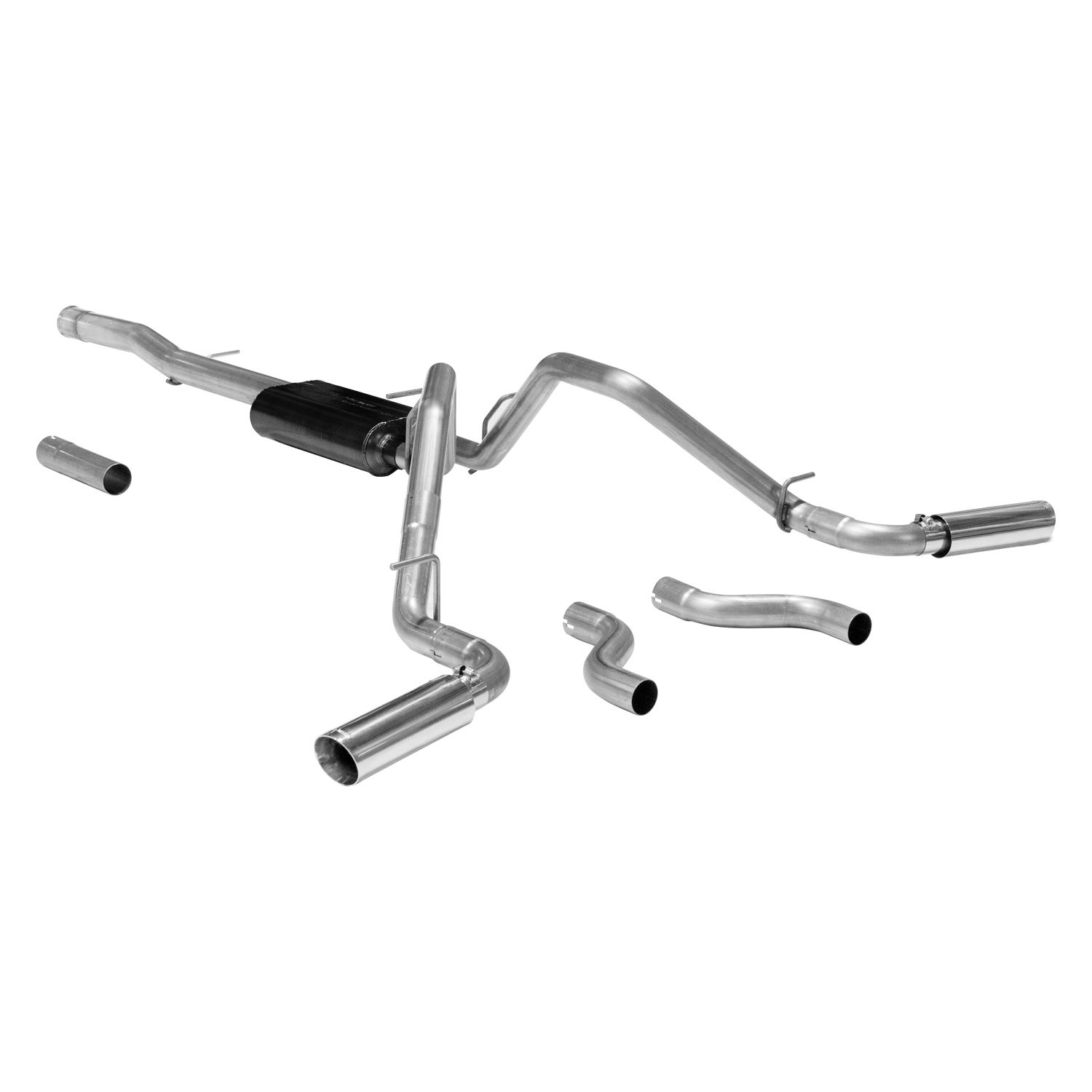 2011-2013 Chevrolet Silverado 1500 LT 6.2L Crew Cab/EXT Cab Flowmaster American Thunder Cat-Back Exhaust 69.3 inch Bed