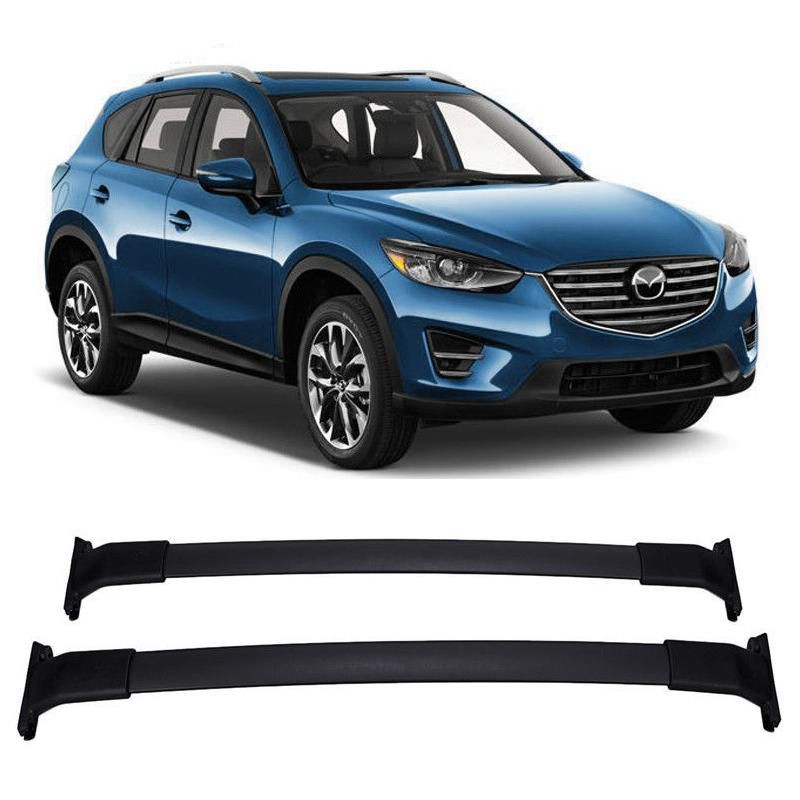 20132016 Mazda CX5 Aluminum OE Style Roof Rack Rail Cross Bar Black