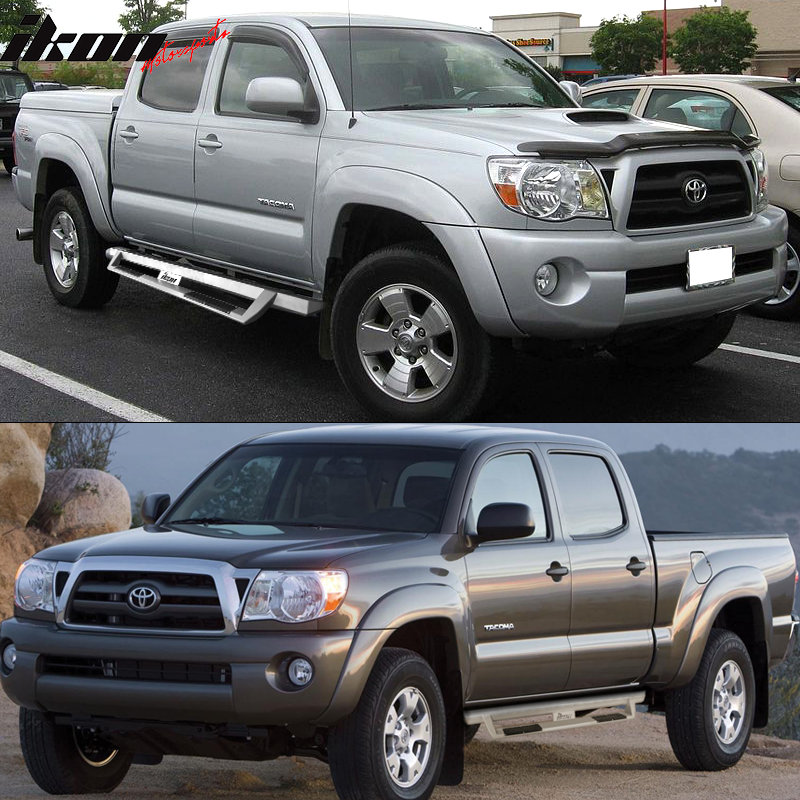 20072018 Toyota Double Cab Ikon V1 Style Steel Running Boards