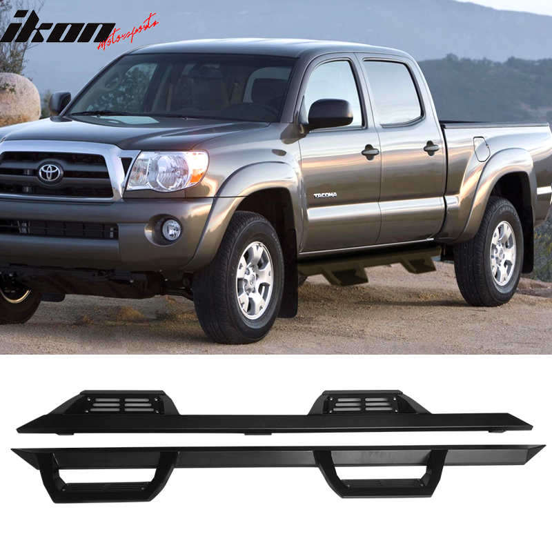 2007-2018 Toyota Tacoma Double Cab Ikon V2 Style Steel Running Boards