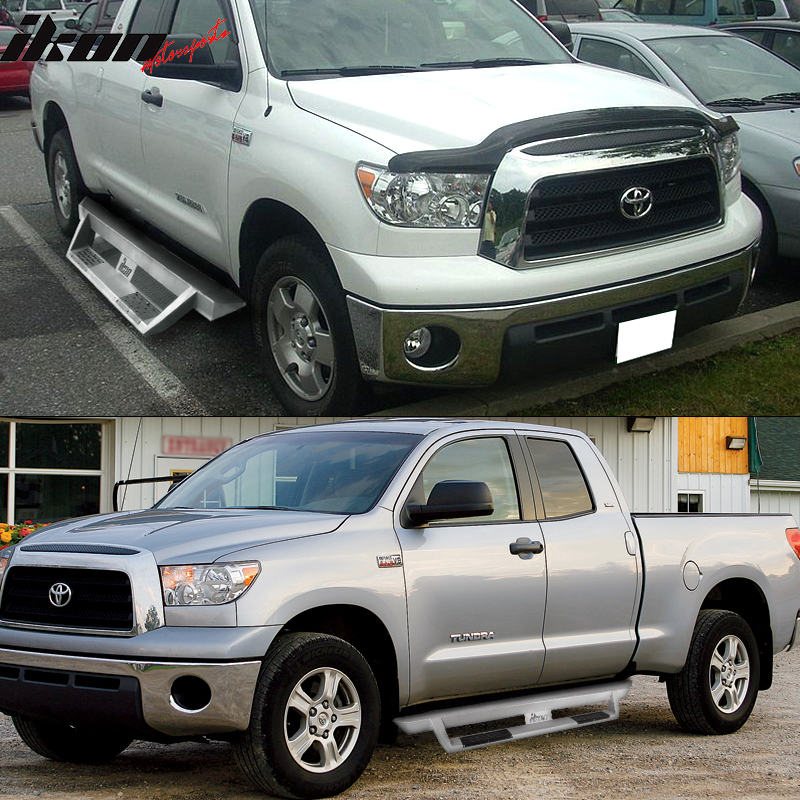 2007-2018 Toyota Tundra Double Cab Ikon V1 Style Steel Running Boards
