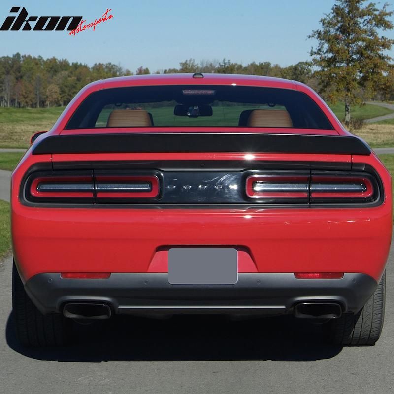 20082021 Dodge Challenger Hellcat Style Trunk Spoiler/Wing Matte Black ASTDCHALL08SRTA_IK2