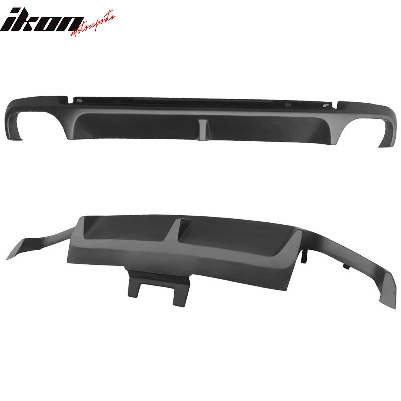 20132014 Ford Mustang Shelby QuadExhaust Rear Lip Bumper Valance Diffuser Polypropylene BLD