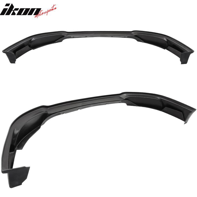 IKON MOTORSPORTS Front Bumper Lip Spoiler For 2013-2014 Ford Mustang V6 & GT – Unpainted Black PU