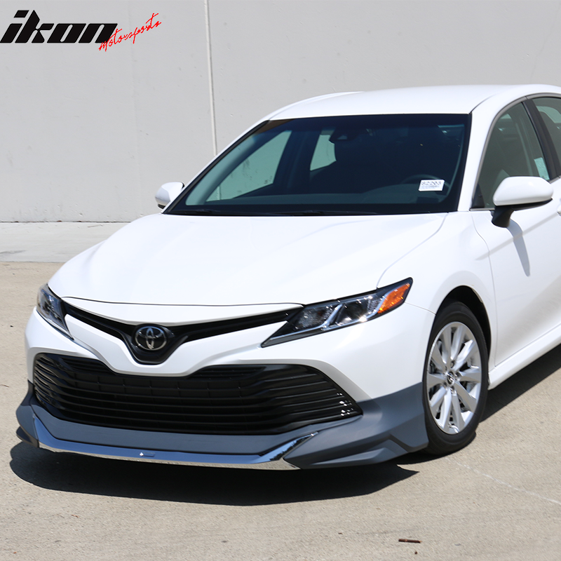 2018-2019 Toyota Camry LE MD Style Front Bumper Lip With Chrome Trim