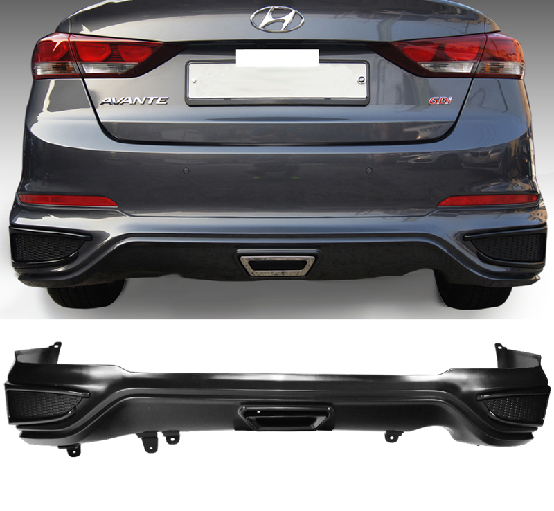 2017-2018 Hyundai Elantra Polypropylene SPW Style Rear Bumper Diffuser ...
