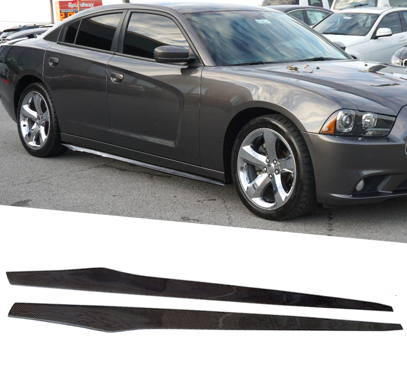 20112014 Dodge Charger Carbon Fiber Side Skirts BLSUNIV6855CF