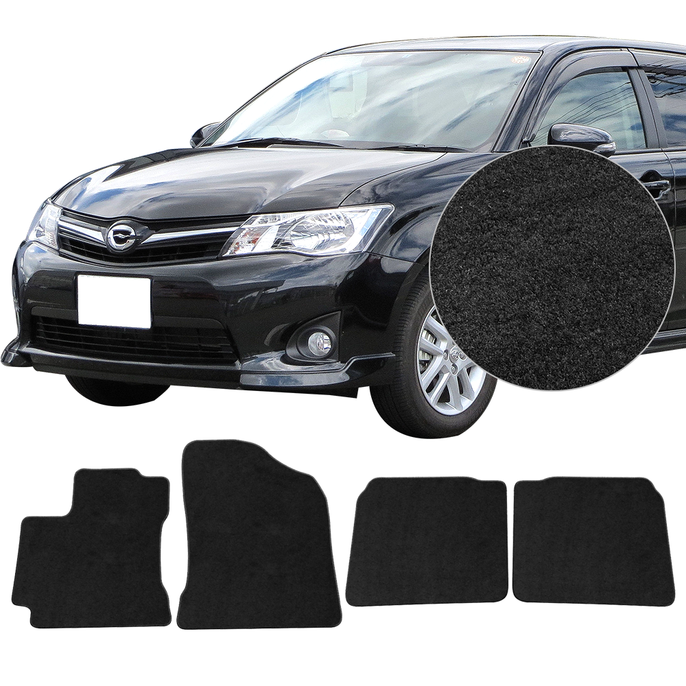20142018 Toyota Corolla Black Nylon Floor Mats Carpet 4 Pieces Set