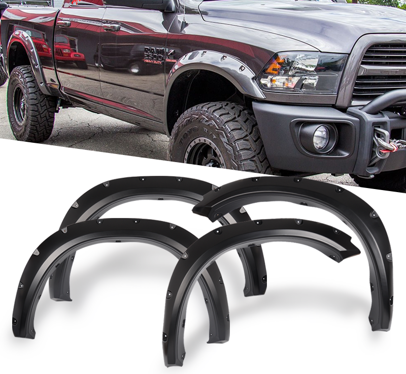 20092018 Dodge Ram 1500 Smooth Fender Flares 4PC Front & Rear FF