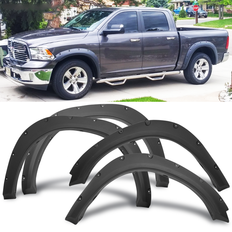 20092018 Dodge Ram 1500 Textured Fender Flares 4PC Front & Rear FF