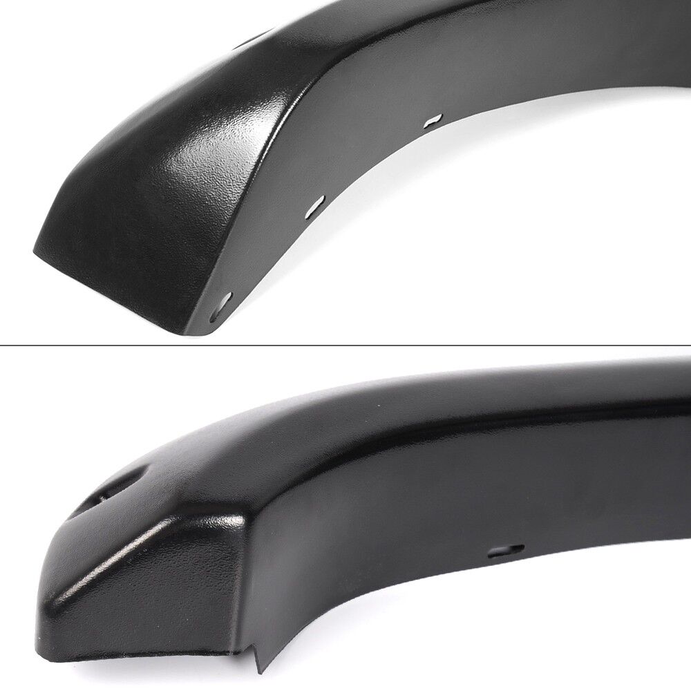 DNA Motoring Textured Black Pocket Rivet Fender Flares For 1994-2002 Dodge Ram Truck - 3" Coverage - ABS Plastic