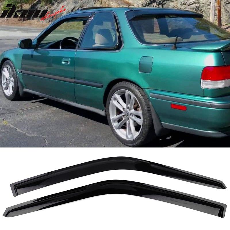 Details about   JDM Vent Window Visor 2pc For Honda Accord 90-92 93 1990-1993 2 Door LX DX Coupe