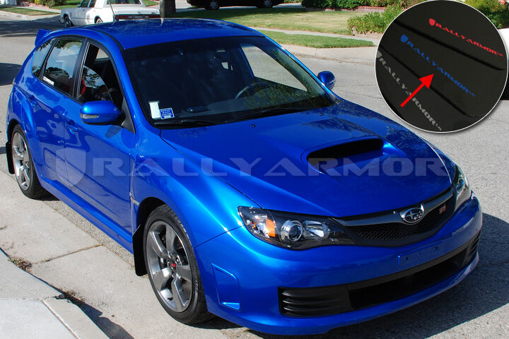 Rally Armor Black Polyurethane Mud Flaps W/ Blue Logo – For 2011-2014 Subaru WRX/STI Sedan