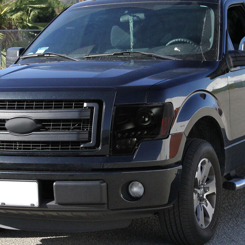 Fit For 04-08 Ford F-150/Lincoln Mark LT Clear Lens LED DRL Projector Headlights