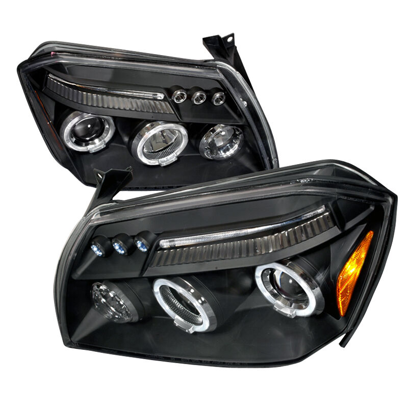 2005-2007 Dodge Magnum Halo LED Black Projector Headlights - 2LHP ...