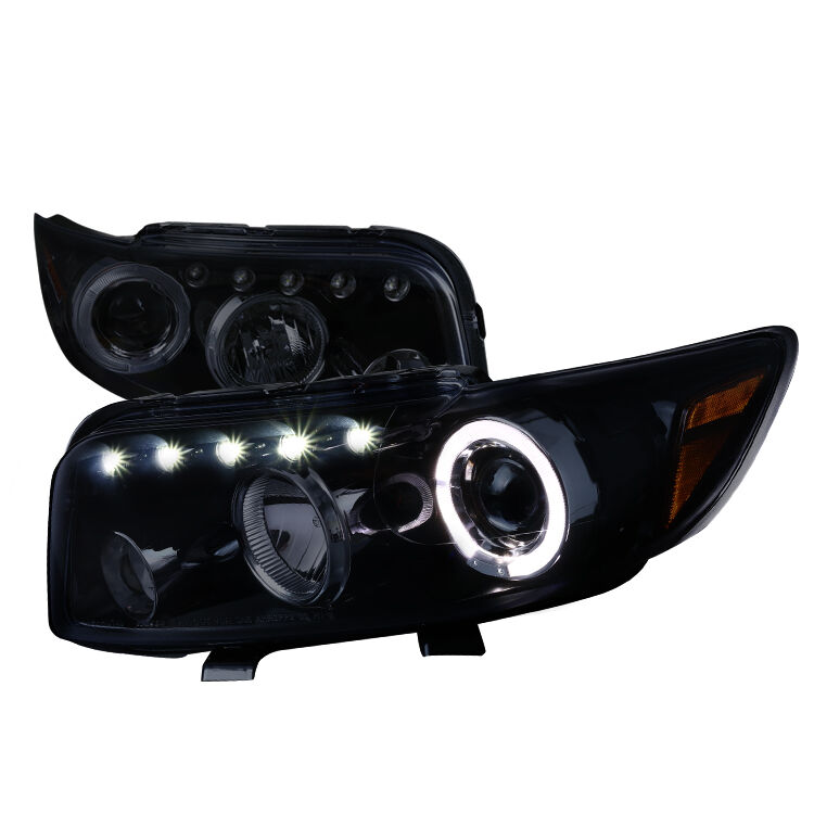 2008-2010 Scion xB Smoke Halo LED Projector Headlights - 2LHP-XB08G-TM