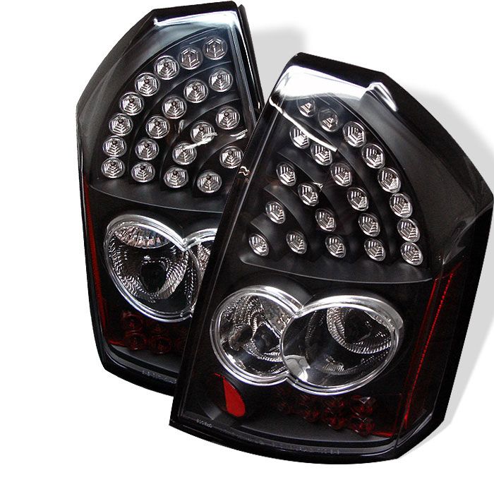 20052007 Chrysler 300 Black LED Tail Lights 111CHR305LEDBK